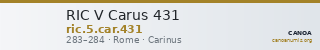 RIC V Carus 431 — CANOA