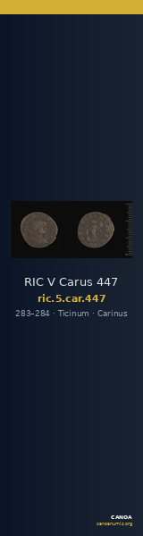 RIC V Carus 447 — CANOA