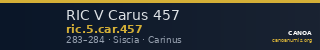 RIC V Carus 457 — CANOA