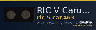 RIC V Carus 463 — CANOA
