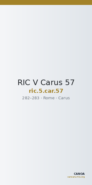 RIC V Carus 57 — CANOA