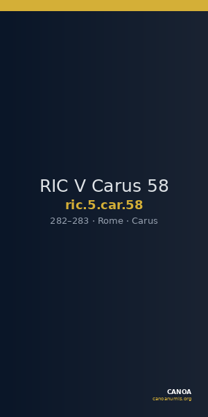 RIC V Carus 58 — CANOA