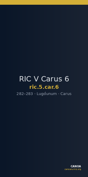 RIC V Carus 6 — CANOA