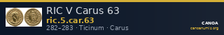RIC V Carus 63 — CANOA