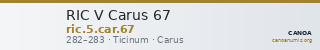 RIC V Carus 67 — CANOA
