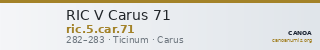 RIC V Carus 71 — CANOA