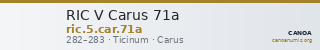RIC V Carus 71a — CANOA