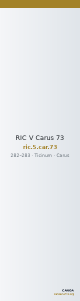 RIC V Carus 73 — CANOA