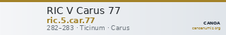 RIC V Carus 77 — CANOA