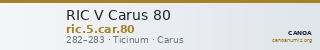 RIC V Carus 80 — CANOA