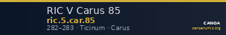 RIC V Carus 85 — CANOA