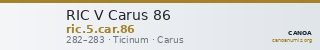 RIC V Carus 86 — CANOA