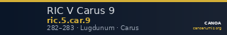 RIC V Carus 9 — CANOA