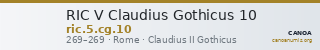 RIC V Claudius Gothicus 10 — CANOA