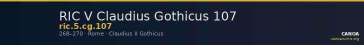RIC V Claudius Gothicus 107 — CANOA