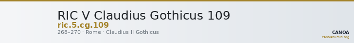 RIC V Claudius Gothicus 109 — CANOA