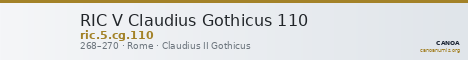 RIC V Claudius Gothicus 110 — CANOA