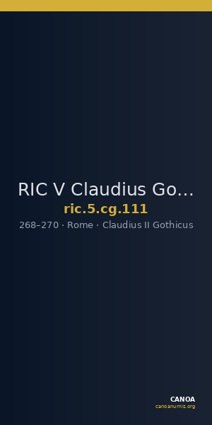 RIC V Claudius Gothicus 111 — CANOA