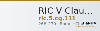 RIC V Claudius Gothicus 111 — CANOA