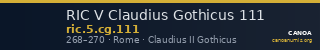 RIC V Claudius Gothicus 111 — CANOA