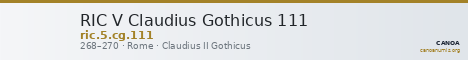RIC V Claudius Gothicus 111 — CANOA