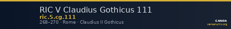 RIC V Claudius Gothicus 111 — CANOA