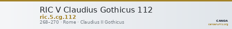 RIC V Claudius Gothicus 112 — CANOA