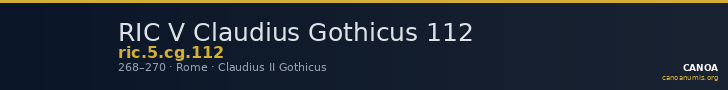 RIC V Claudius Gothicus 112 — CANOA