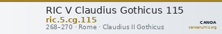 RIC V Claudius Gothicus 115 — CANOA
