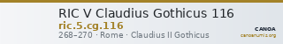 RIC V Claudius Gothicus 116 — CANOA