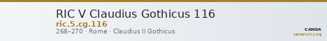 RIC V Claudius Gothicus 116 — CANOA