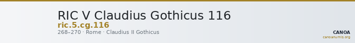 RIC V Claudius Gothicus 116 — CANOA
