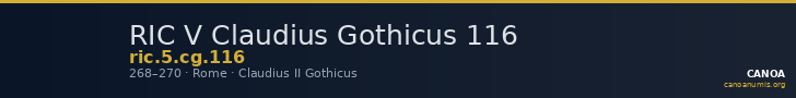 RIC V Claudius Gothicus 116 — CANOA