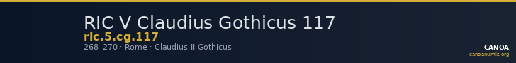 RIC V Claudius Gothicus 117 — CANOA