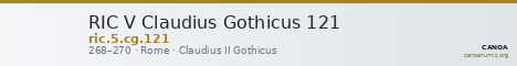 RIC V Claudius Gothicus 121 — CANOA