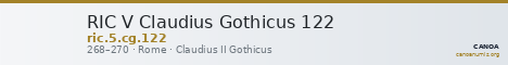 RIC V Claudius Gothicus 122 — CANOA