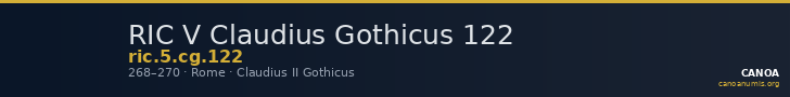 RIC V Claudius Gothicus 122 — CANOA