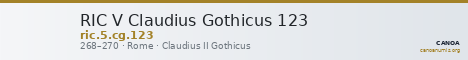 RIC V Claudius Gothicus 123 — CANOA