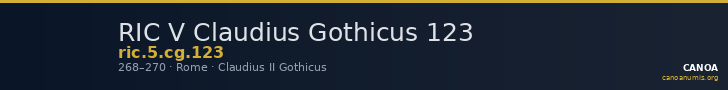 RIC V Claudius Gothicus 123 — CANOA