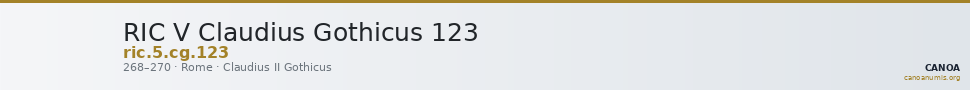 RIC V Claudius Gothicus 123 — CANOA