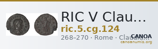 RIC V Claudius Gothicus 124 — CANOA