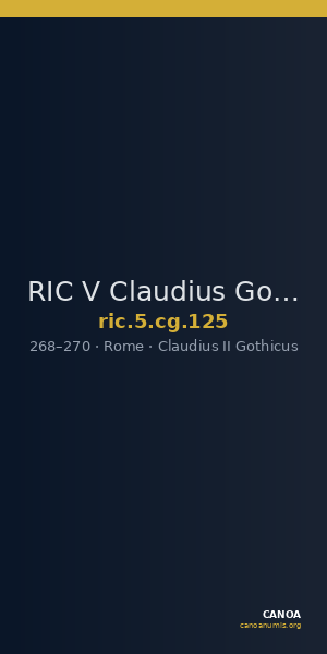 RIC V Claudius Gothicus 125 — CANOA
