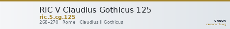 RIC V Claudius Gothicus 125 — CANOA