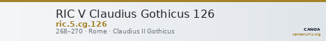 RIC V Claudius Gothicus 126 — CANOA