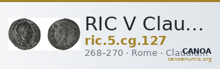 RIC V Claudius Gothicus 127 — CANOA
