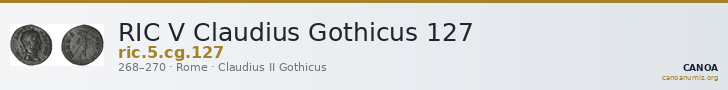 RIC V Claudius Gothicus 127 — CANOA