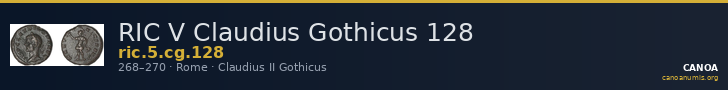 RIC V Claudius Gothicus 128 — CANOA