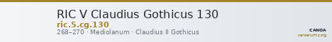 RIC V Claudius Gothicus 130 — CANOA