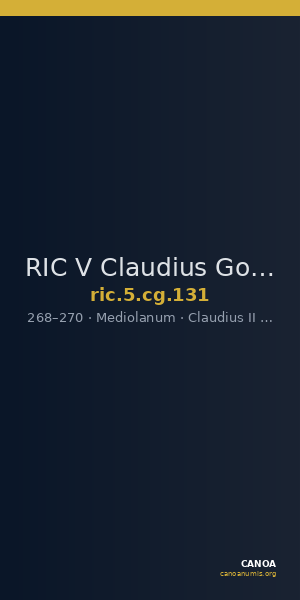 RIC V Claudius Gothicus 131 — CANOA