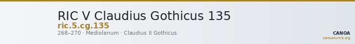 RIC V Claudius Gothicus 135 — CANOA